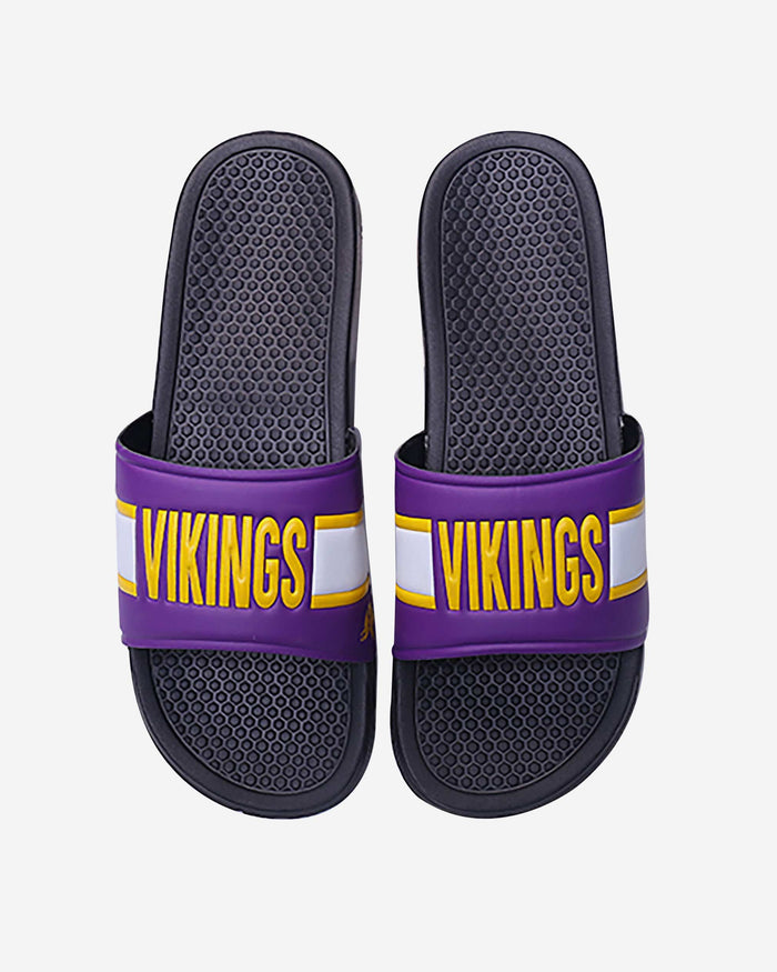 Minnesota Vikings Raised Wordmark Slide FOCO S - FOCO.com