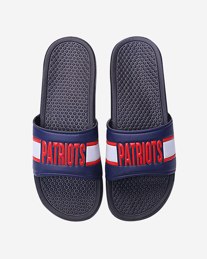 New England Patriots Raised Wordmark Slide FOCO S - FOCO.com