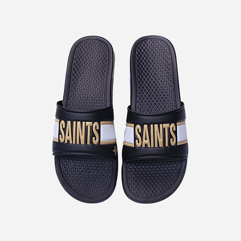 New Orleans Saints Raised Wordmark Slide FOCO S - FOCO.com