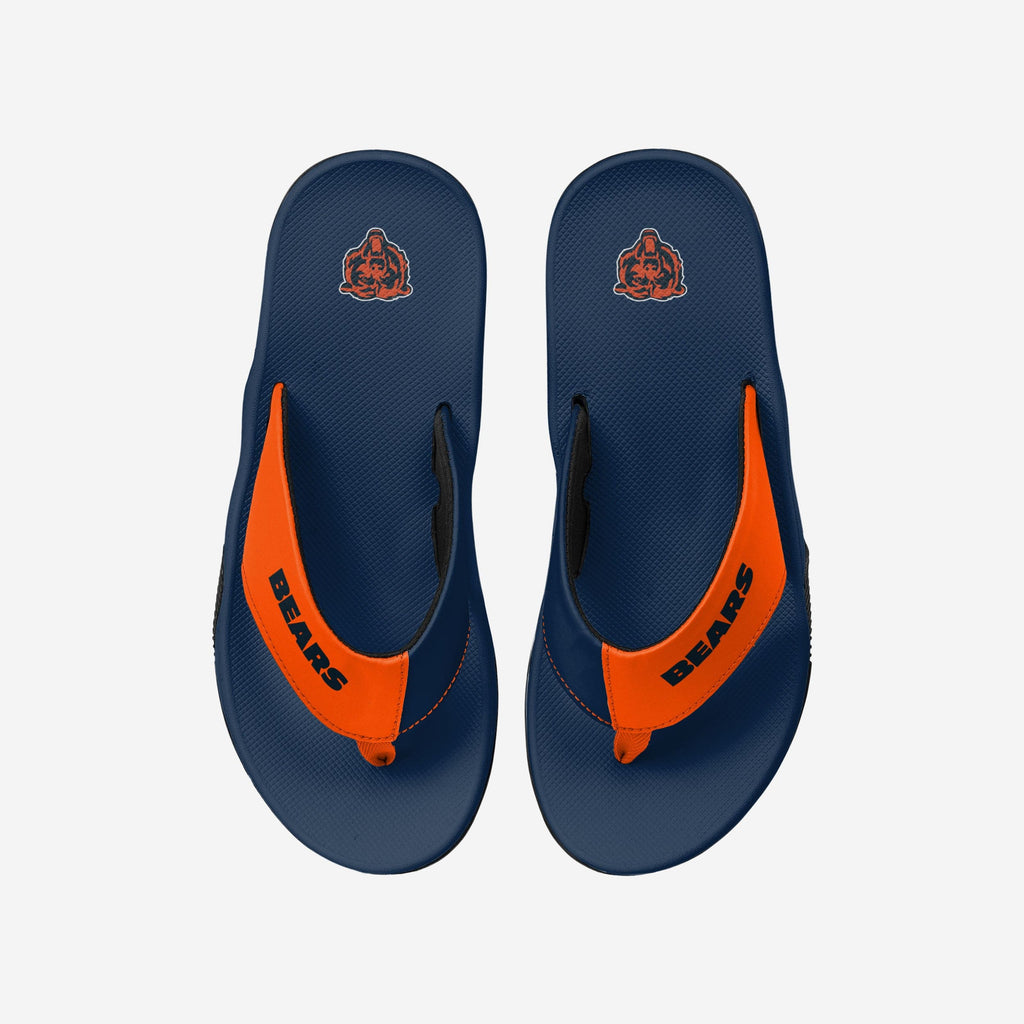 Chicago Bears Team Color Contour Flip Flop FOCO S - FOCO.com