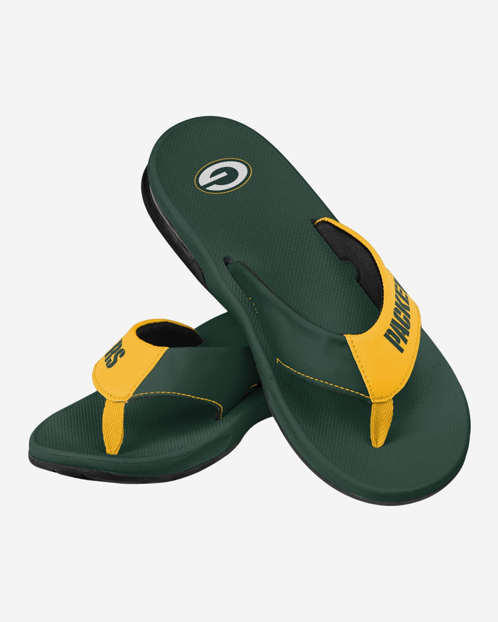 Green Bay Packers Team Color Contour Flip Flop FOCO - FOCO.com