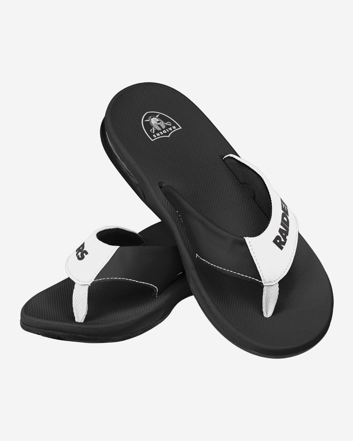 Las Vegas Raiders Team Color Contour Flip Flop FOCO - FOCO.com