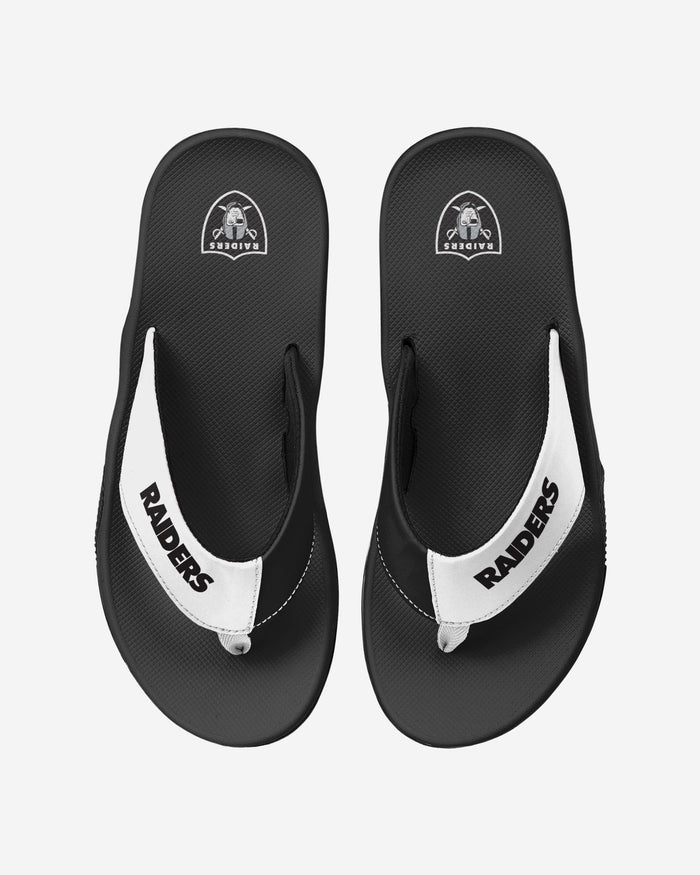 Las Vegas Raiders Team Color Contour Flip Flop FOCO S - FOCO.com