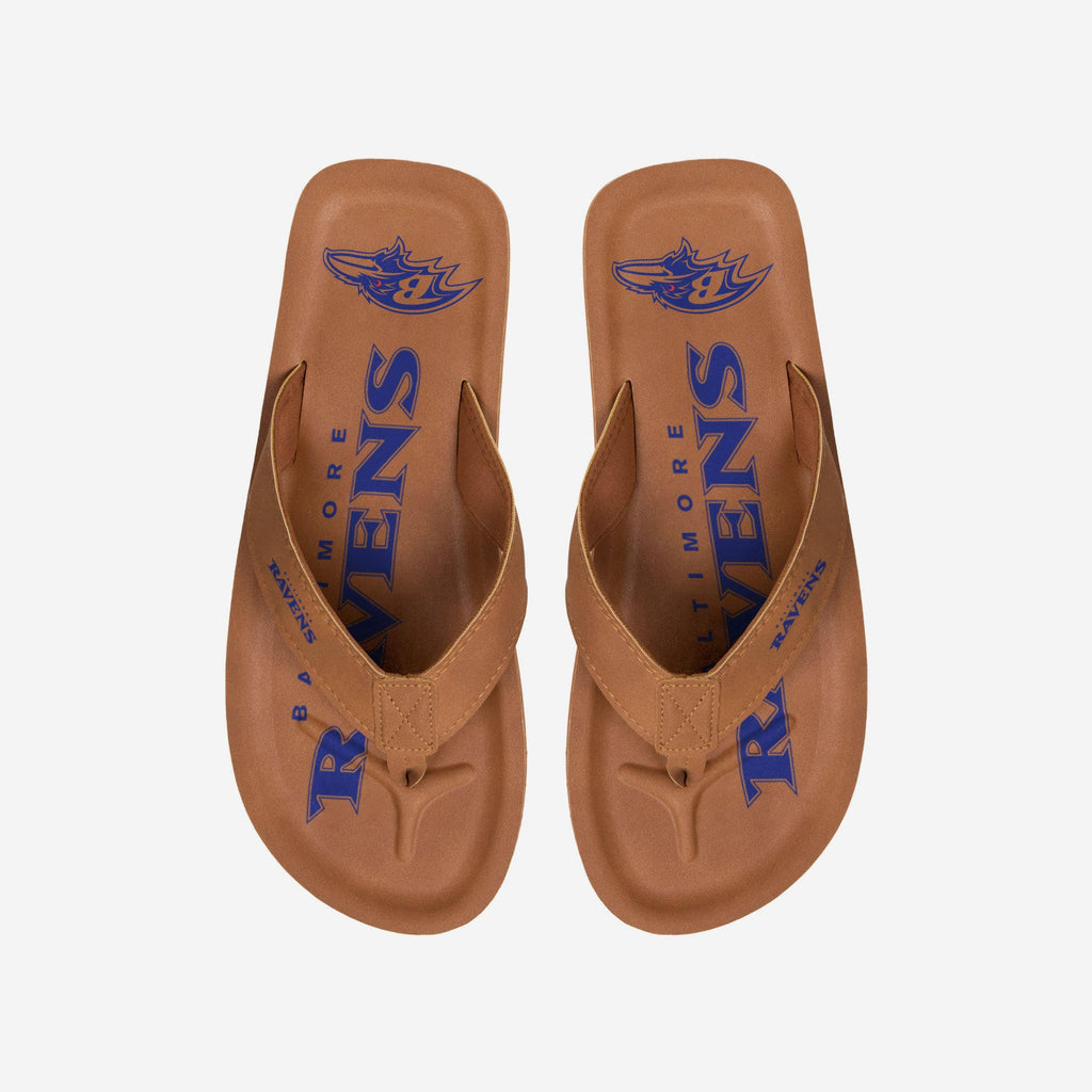 Baltimore Ravens Color Pop Contour Flip Flop FOCO S - FOCO.com