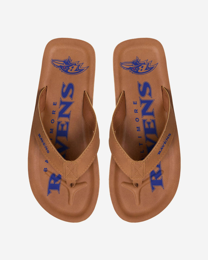 Baltimore Ravens Color Pop Contour Flip Flop FOCO S - FOCO.com