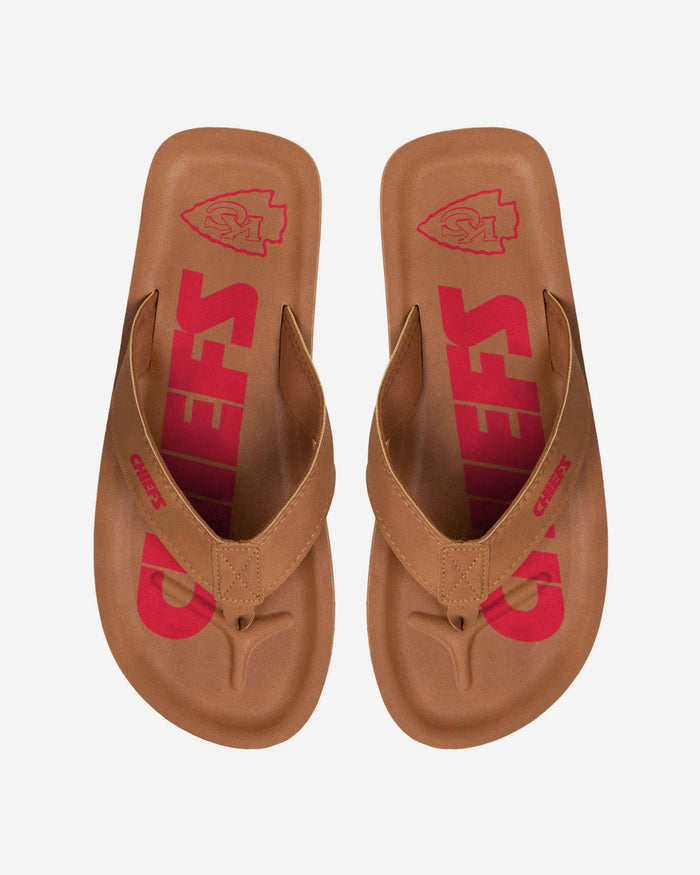 Kansas City Chiefs Color Pop Contour Flip Flop FOCO S - FOCO.com