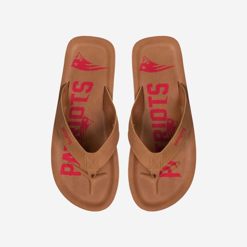 New England Patriots Color Pop Contour Flip Flop FOCO S - FOCO.com