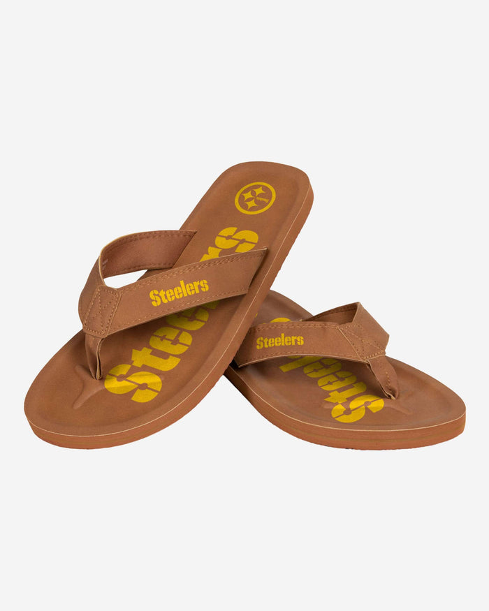 Pittsburgh Steelers Color Pop Contour Flip Flop FOCO - FOCO.com
