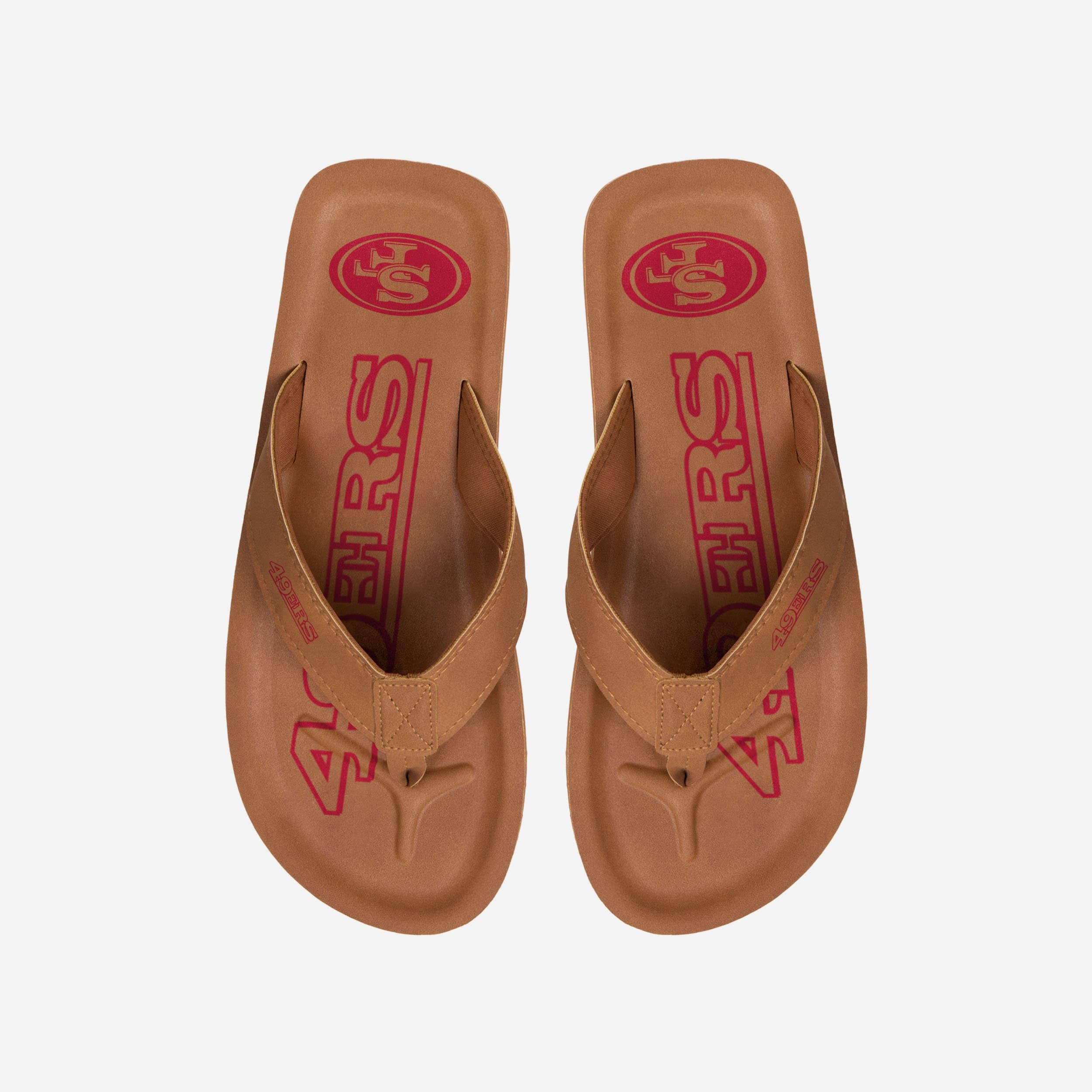 San Francisco 49ers Color Pop Contour Flip Flop FOCO display picture 2