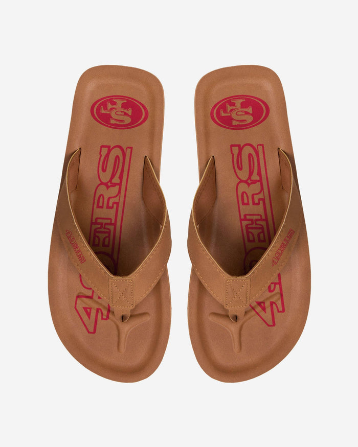 San Francisco 49ers Color Pop Contour Flip Flop FOCO S - FOCO.com