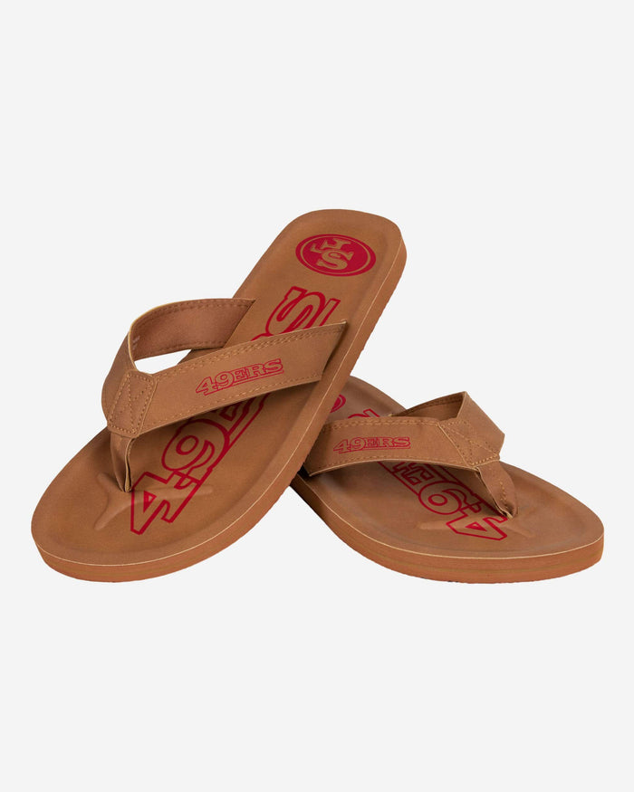 San Francisco 49ers Color Pop Contour Flip Flop FOCO - FOCO.com