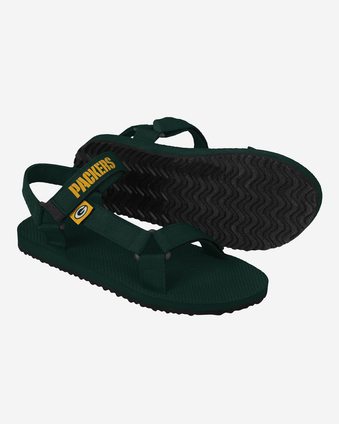 Green Bay Packers Mens Solid Strap Sandal FOCO - FOCO.com