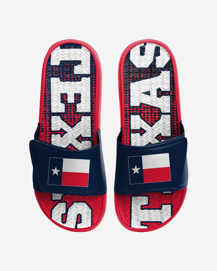 Texas Flag Gradient Wordmark Gel Slide FOCO S - FOCO.com