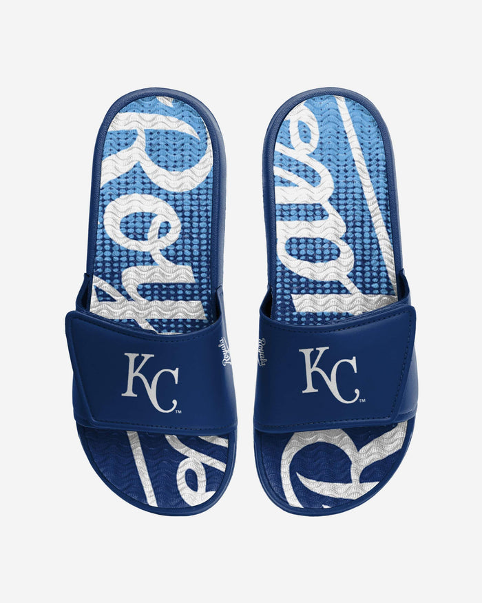 Kansas City Royals Gradient Wordmark Gel Slide FOCO S - FOCO.com