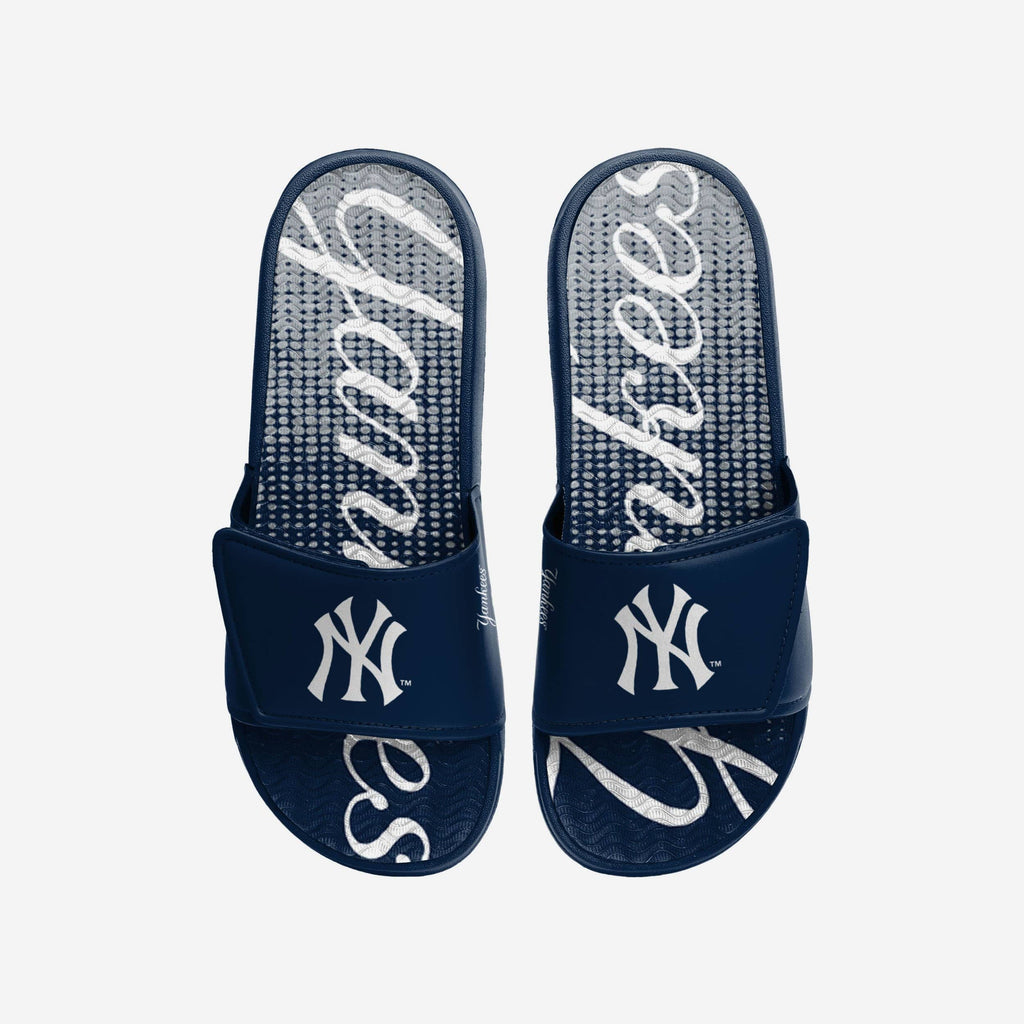 New York Yankees Gradient Wordmark Gel Slide FOCO S - FOCO.com