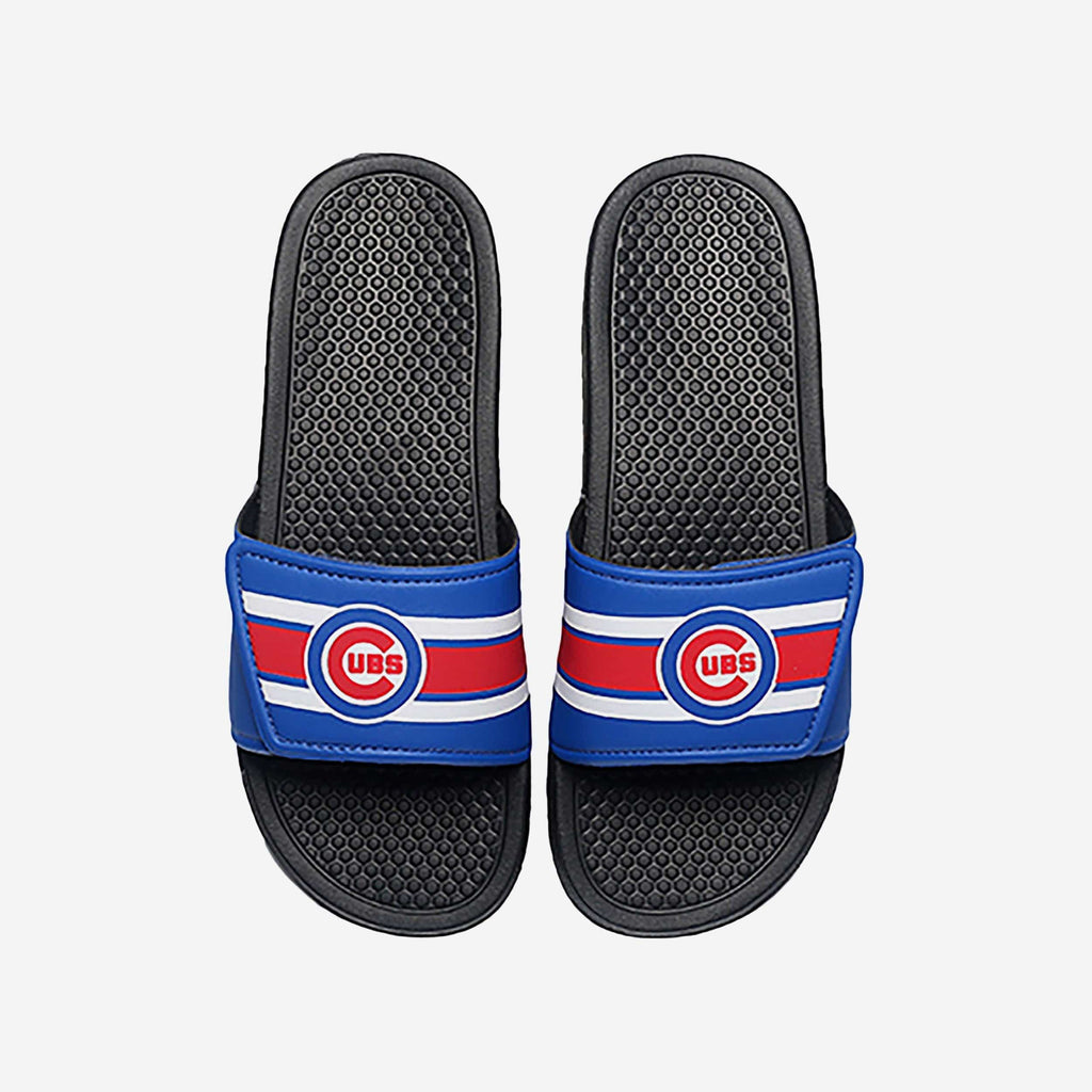 Chicago Cubs Stripe Legacy Sport Slide FOCO S - FOCO.com
