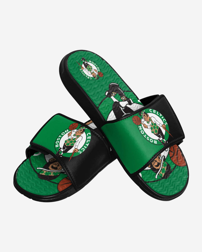 Boston Celtics Colorblock Big Logo Gel Slide FOCO - FOCO.com