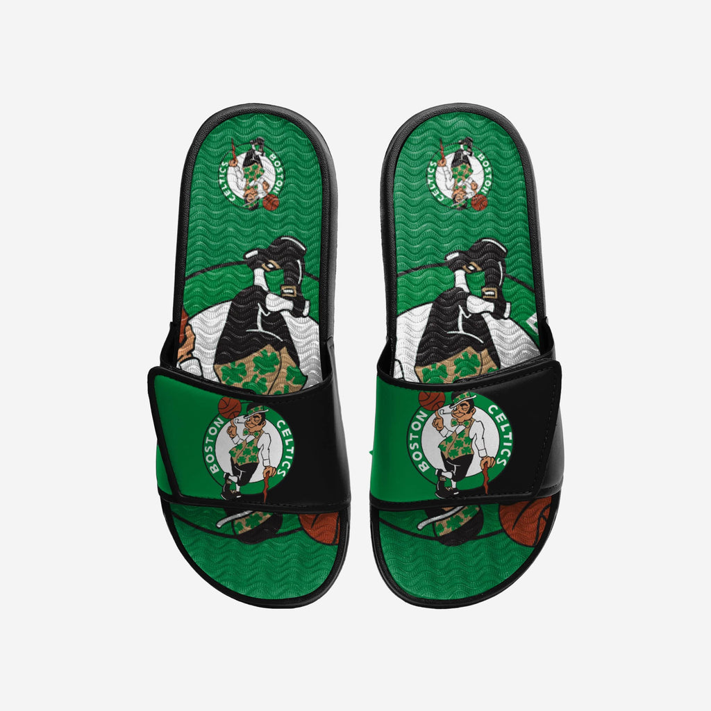 Boston Celtics Colorblock Big Logo Gel Slide FOCO S - FOCO.com