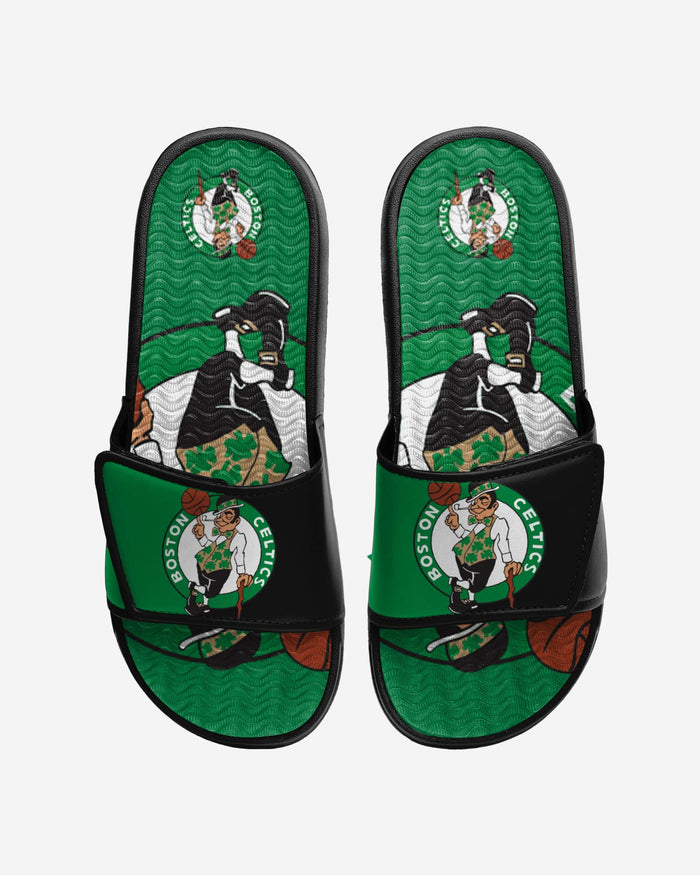 Boston Celtics Colorblock Big Logo Gel Slide FOCO S - FOCO.com