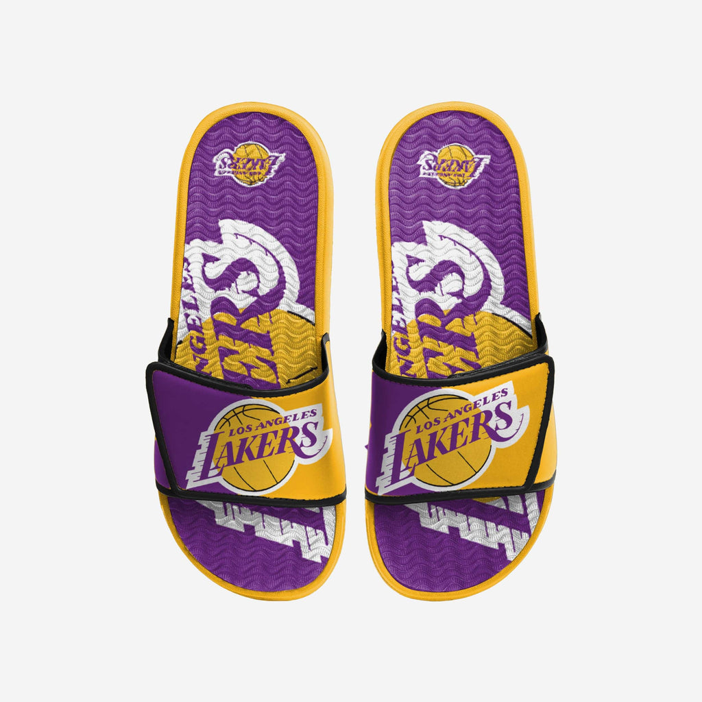 Los Angeles Lakers Colorblock Big Logo Gel Slide FOCO S - FOCO.com