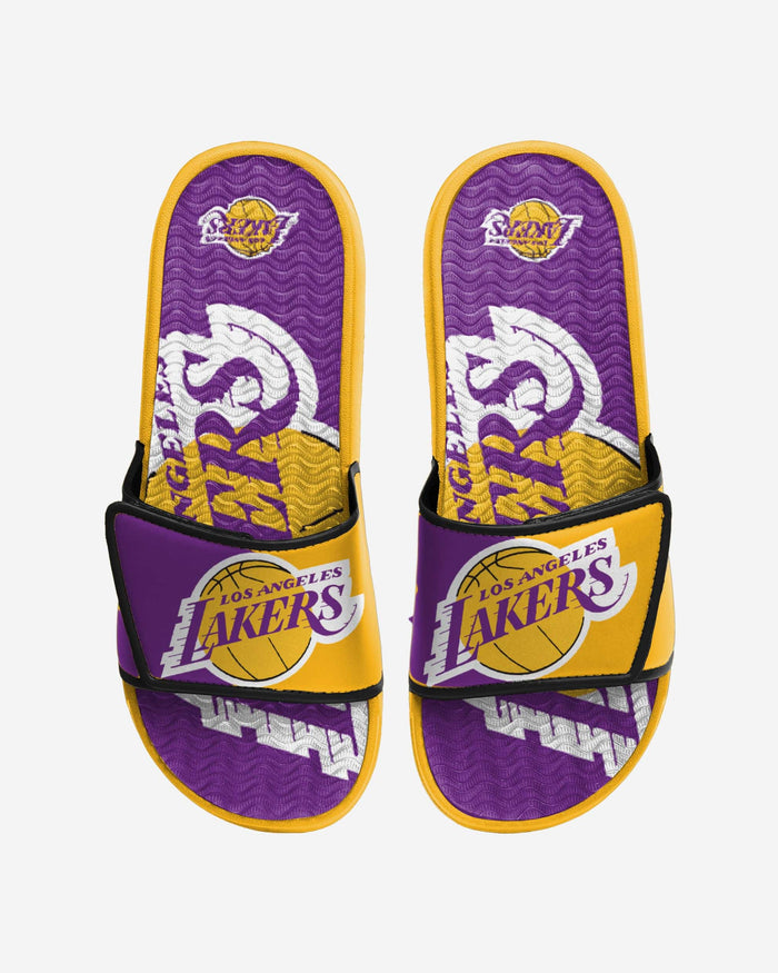 Los Angeles Lakers Colorblock Big Logo Gel Slide FOCO S - FOCO.com