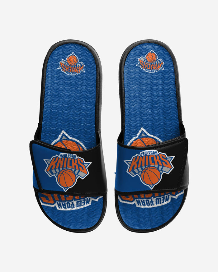 New York Knicks Colorblock Big Logo Gel Slide FOCO S - FOCO.com