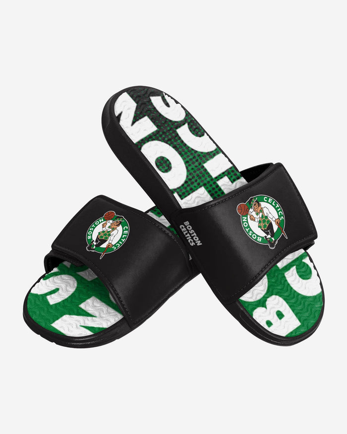 Boston Celtics Gradient Wordmark Gel Slide FOCO - FOCO.com