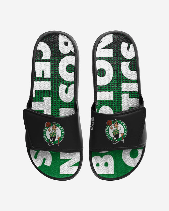 Boston Celtics Gradient Wordmark Gel Slide FOCO S - FOCO.com