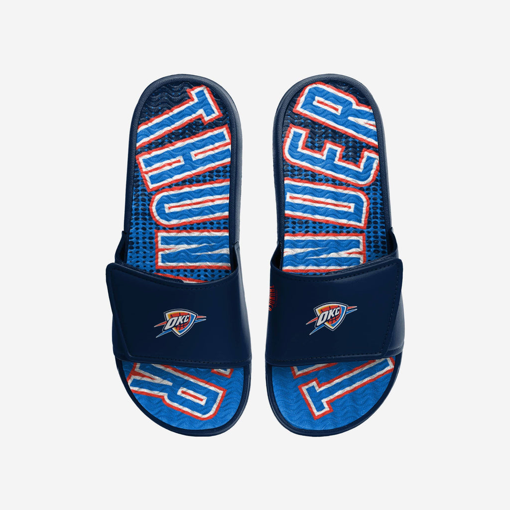 Oklahoma City Thunder Gradient Wordmark Gel Slide FOCO S - FOCO.com