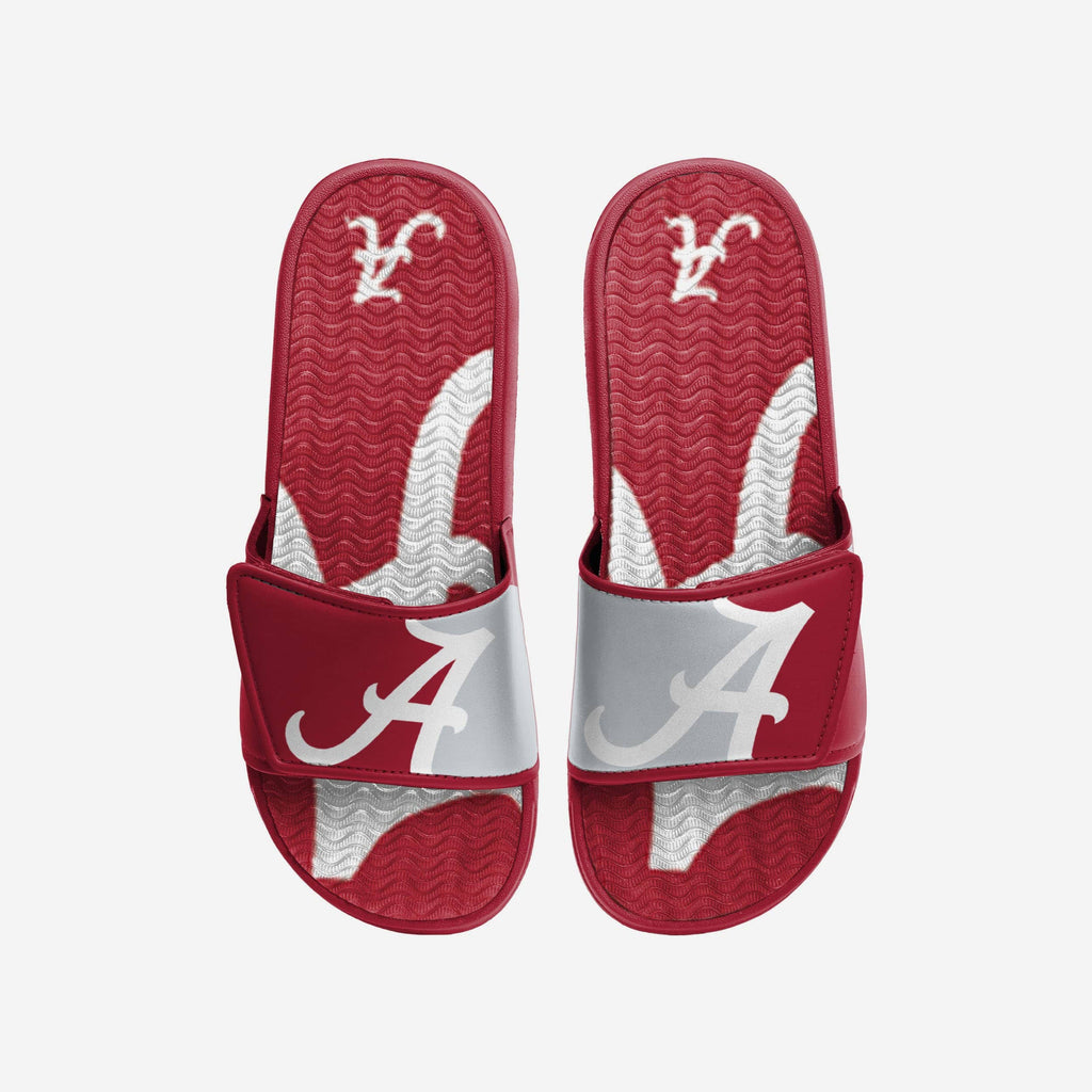 Alabama Crimson Tide Colorblock Big Logo Gel Slide FOCO S - FOCO.com