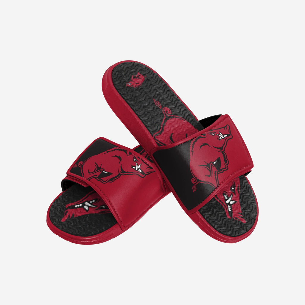 Arkansas Razorbacks Colorblock Big Logo Gel Slide FOCO