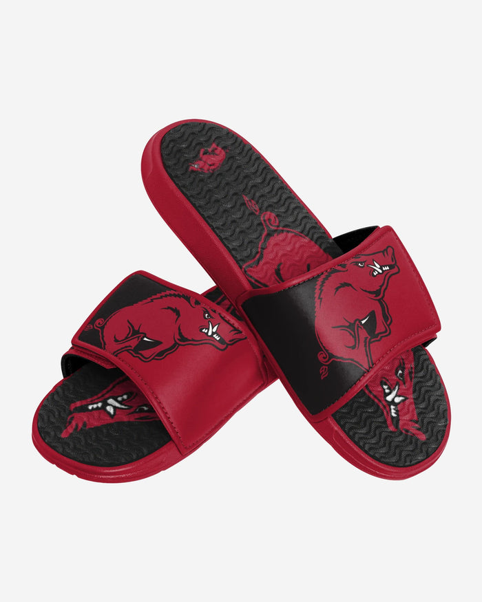 Arkansas Razorbacks Colorblock Big Logo Gel Slide FOCO - FOCO.com