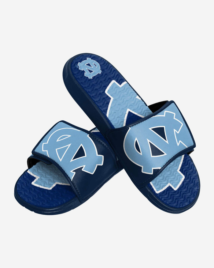 North Carolina Tar Heels Colorblock Big Logo Gel Slide FOCO - FOCO.com