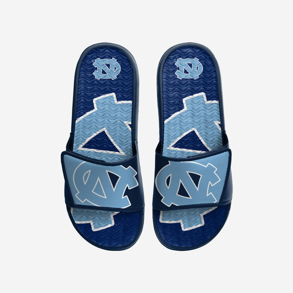 North Carolina Tar Heels Colorblock Big Logo Gel Slide FOCO S - FOCO.com