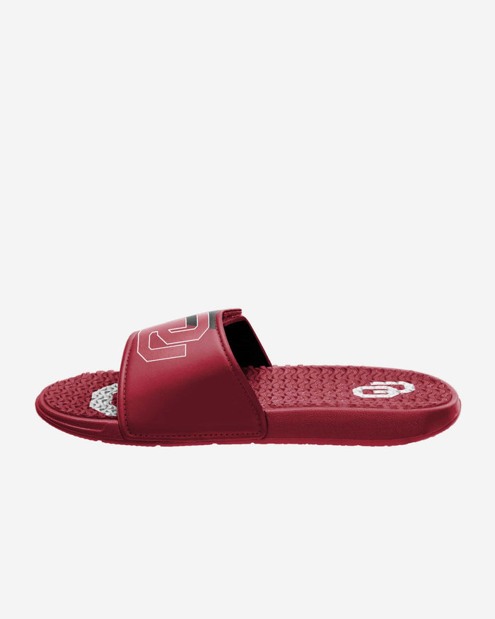 Oklahoma Sooners Colorblock Big Logo Gel Slide FOCO - FOCO.com