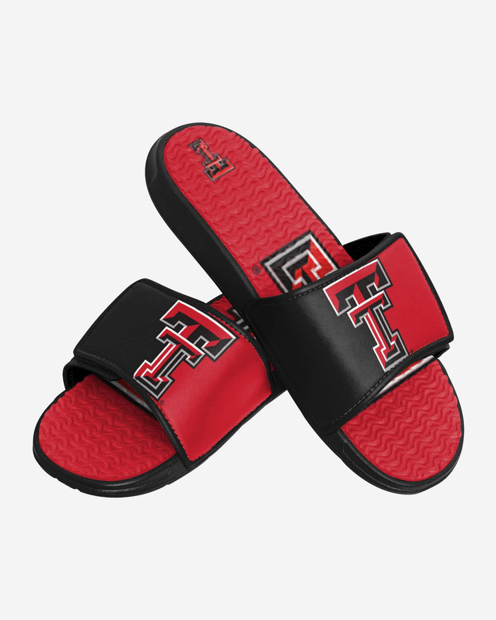 Texas Tech Red Raiders Colorblock Big Logo Gel Slide FOCO - FOCO.com