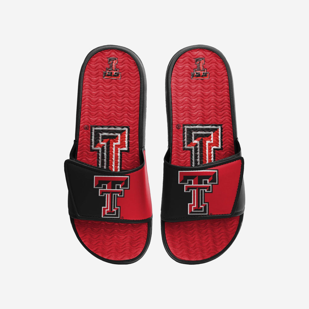 Texas Tech Red Raiders Colorblock Big Logo Gel Slide FOCO S - FOCO.com