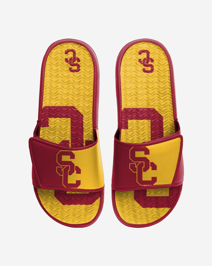 USC Trojans Colorblock Big Logo Gel Slide FOCO S - FOCO.com