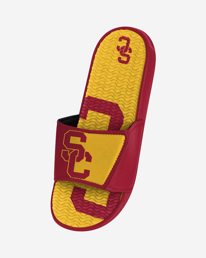USC Trojans Colorblock Big Logo Gel Slide FOCO - FOCO.com