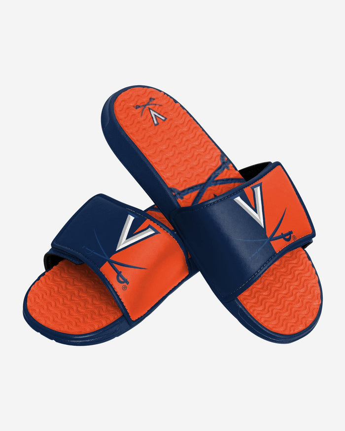 Virginia Cavaliers Colorblock Big Logo Gel Slide FOCO - FOCO.com