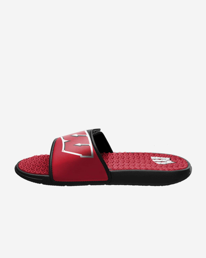 Badger Colorblock Wisconsin Badgers Colorblock Big Logo Gel Slide FOCO
