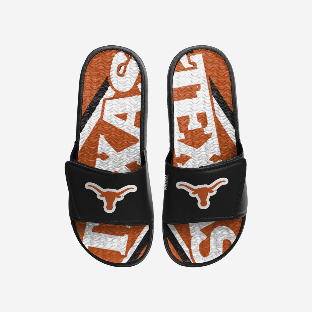 Texas Longhorns Bold Wordmark Gel Slide FOCO S - FOCO.com