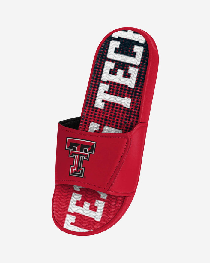 Texas Tech Red Raiders Gradient Wordmark Gel Slide FOCO - FOCO.com