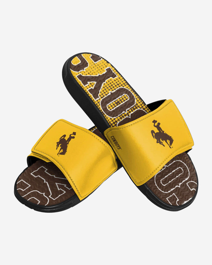 Wyoming Cowboys Gradient Wordmark Gel Slide FOCO - FOCO.com