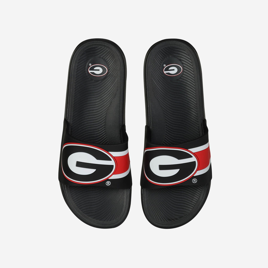 Georgia Bulldogs Striped Big Logo Raised Slide FOCO S - FOCO.com