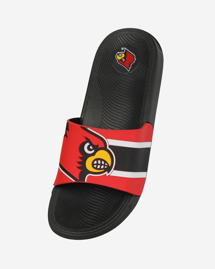 Louisville Cardinals Striped Big Logo Raised Slide FOCO - FOCO.com