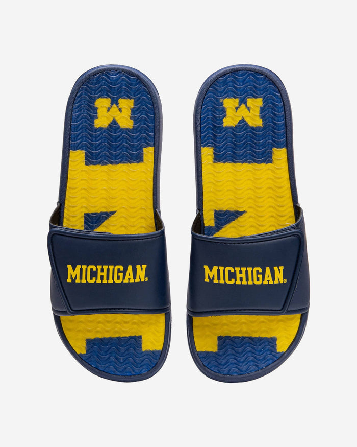Michigan Wolverines Wordmark Gel Slide FOCO S - FOCO.com