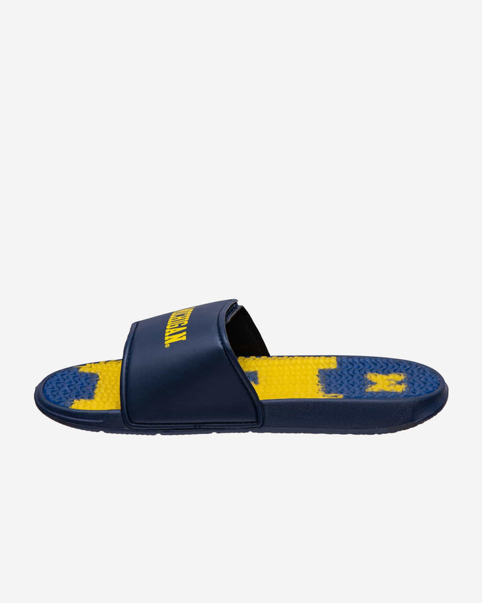 Michigan Wolverines Wordmark Gel Slide FOCO - FOCO.com