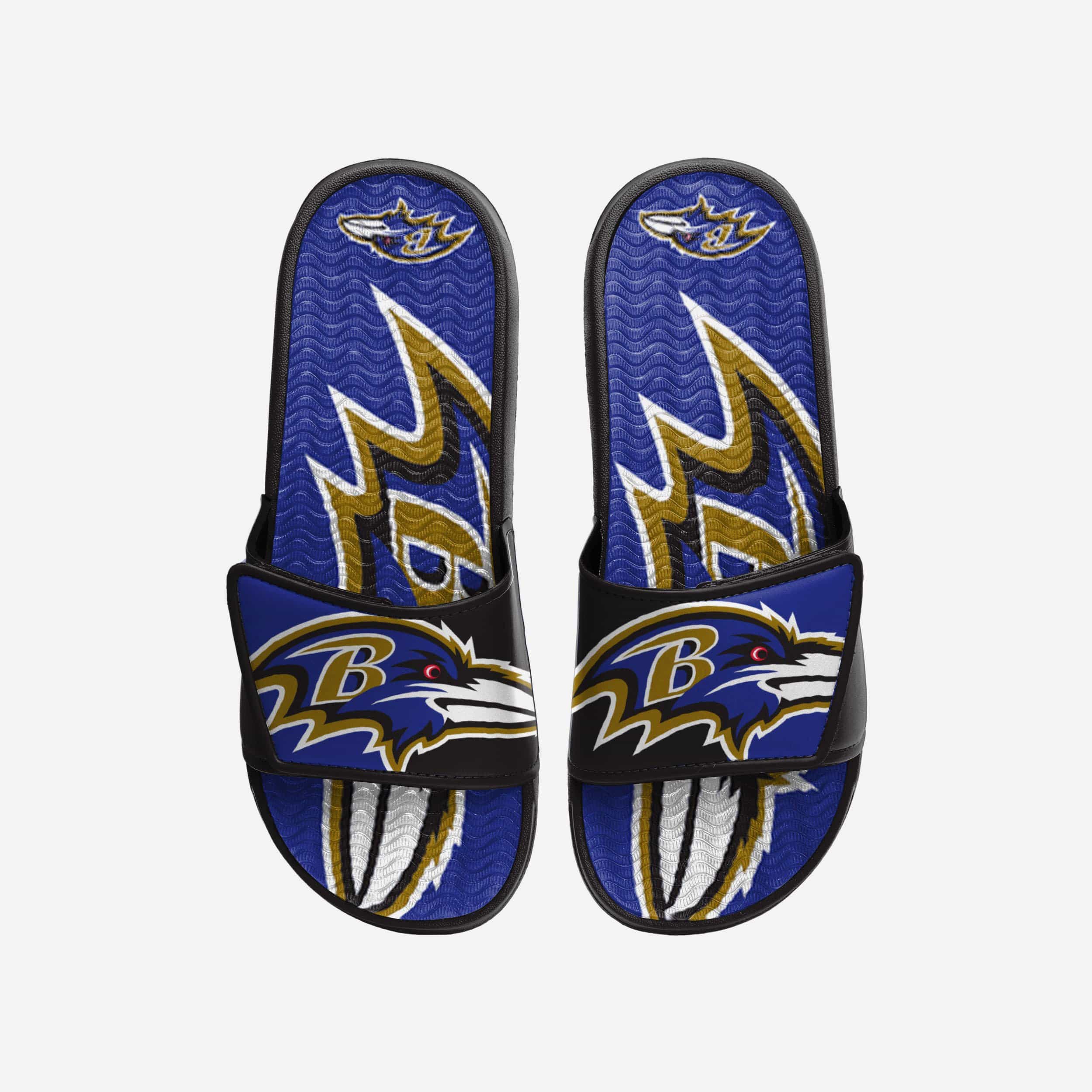 Baltimore Ravens Colorblock Big Logo Gel Slide FOCO display picture 1