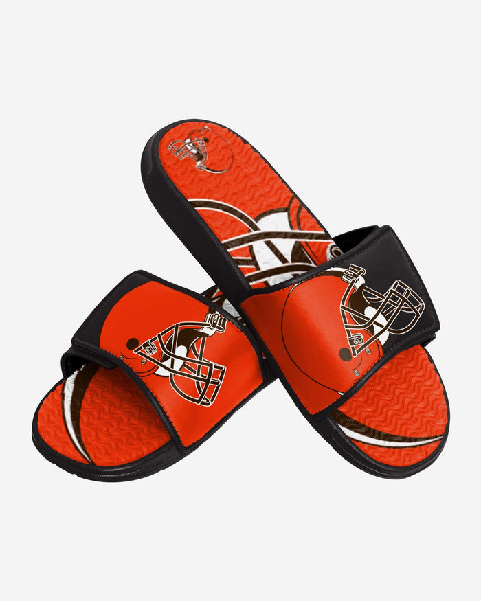 Cleveland Browns Colorblock Big Logo Gel Slide FOCO - FOCO.com